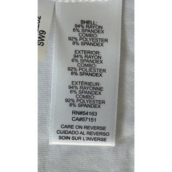 Calvin Klein Womens Crochet Trim V-Neck Dress Swim Cover-Up White S/M NWT - Picture 4 of 4